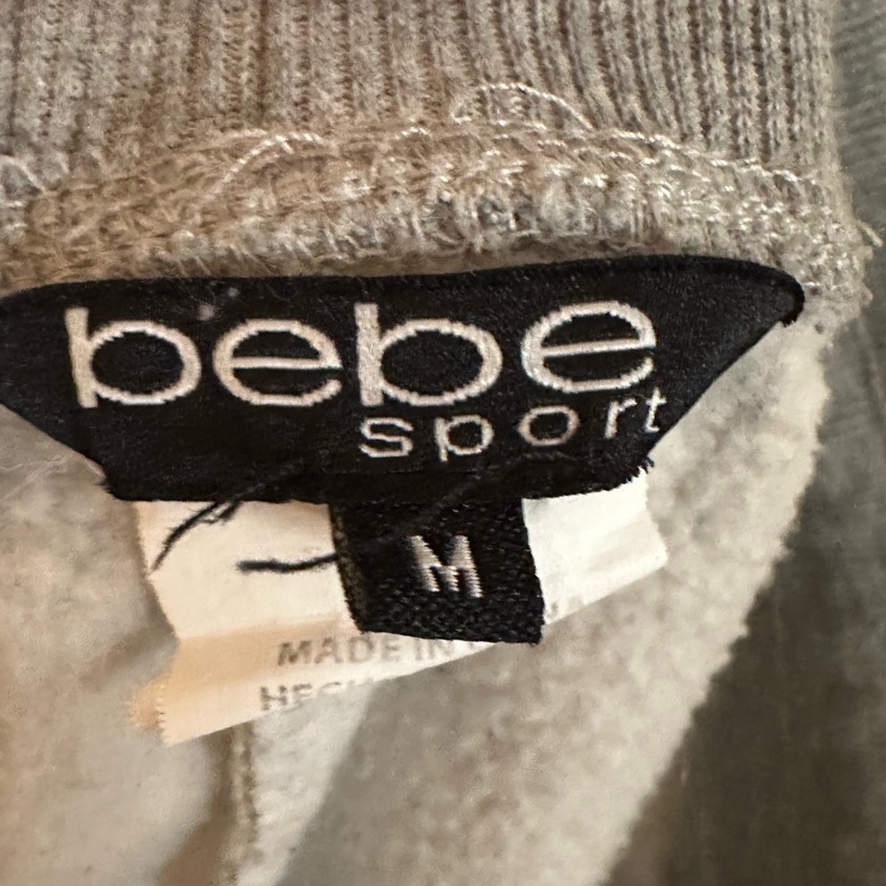 Bebe Light Gray Women’s Sweatpants with Embroidered hit on Leg - Picture 5 of 5